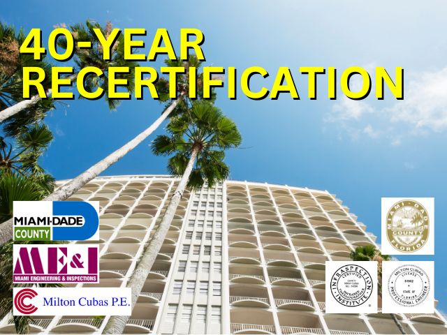 40-Year Recertification, With 35 years of expertise, Engineer Milton Cubas brings extensive experience to the table. He holds a Professional Engineer License - #51902 and an Infraspection Institute Certified Level II - License #14386, ensuring top-tier proficiency and knowledge in the field.
