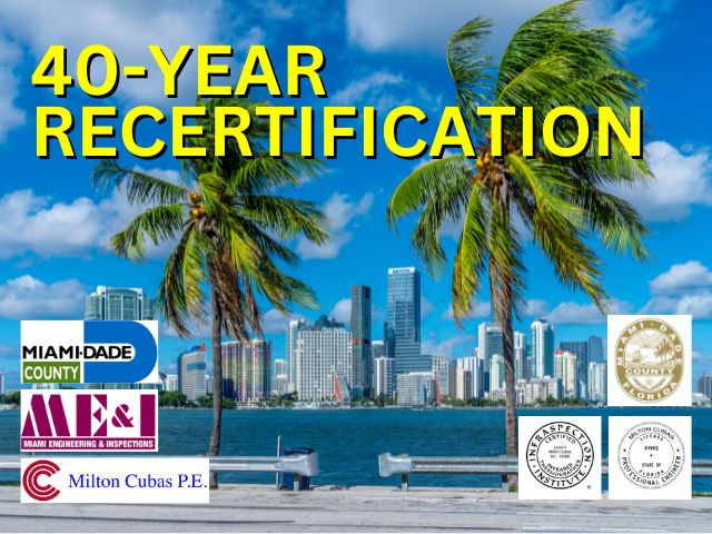 40-Year Recertification, With 35 years of expertise, Engineer Milton Cubas brings extensive experience to the table. He holds a Professional Engineer License - #51902 and an Infraspection Institute Certified Level II - License #14386, ensuring top-tier proficiency and knowledge in the field.